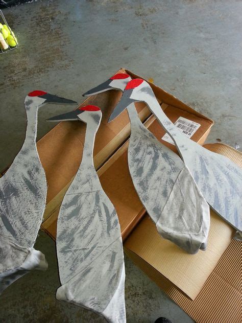 homemade sandhill crane decoys.